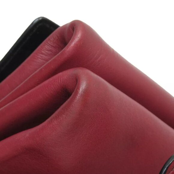 Auth PRADA Shoulder Bag Dark Red leather - Picture 9 of 13